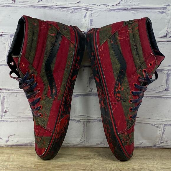 Vans X Nightmare On Elm Street Freddy Krueger House Of Terror Men's 12 Sk8-Hi - Picture 5 of 8
